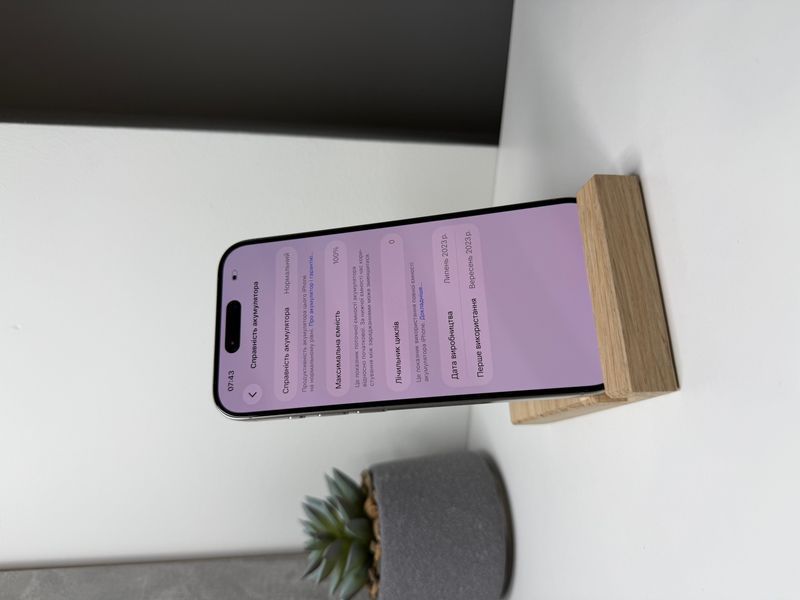 iPhone 15 Pro 256 GB Neverlock 100% Natural Titanium 6434 фото